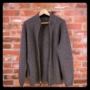 Daniele Blasi Men’s Wool Sweater (Large, Gray)